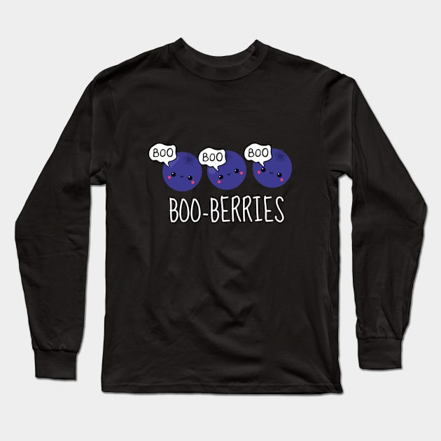 Boo-Berries Funny Blueberries Long Sleeve T-Shirt by DesignArchitect